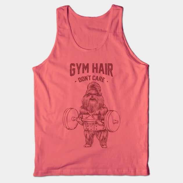 Gym hair don't care shih tzu Tank Top by huebucket